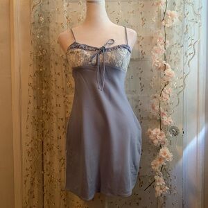 Urban Outfitters Lavender Chemise with Lace Detail